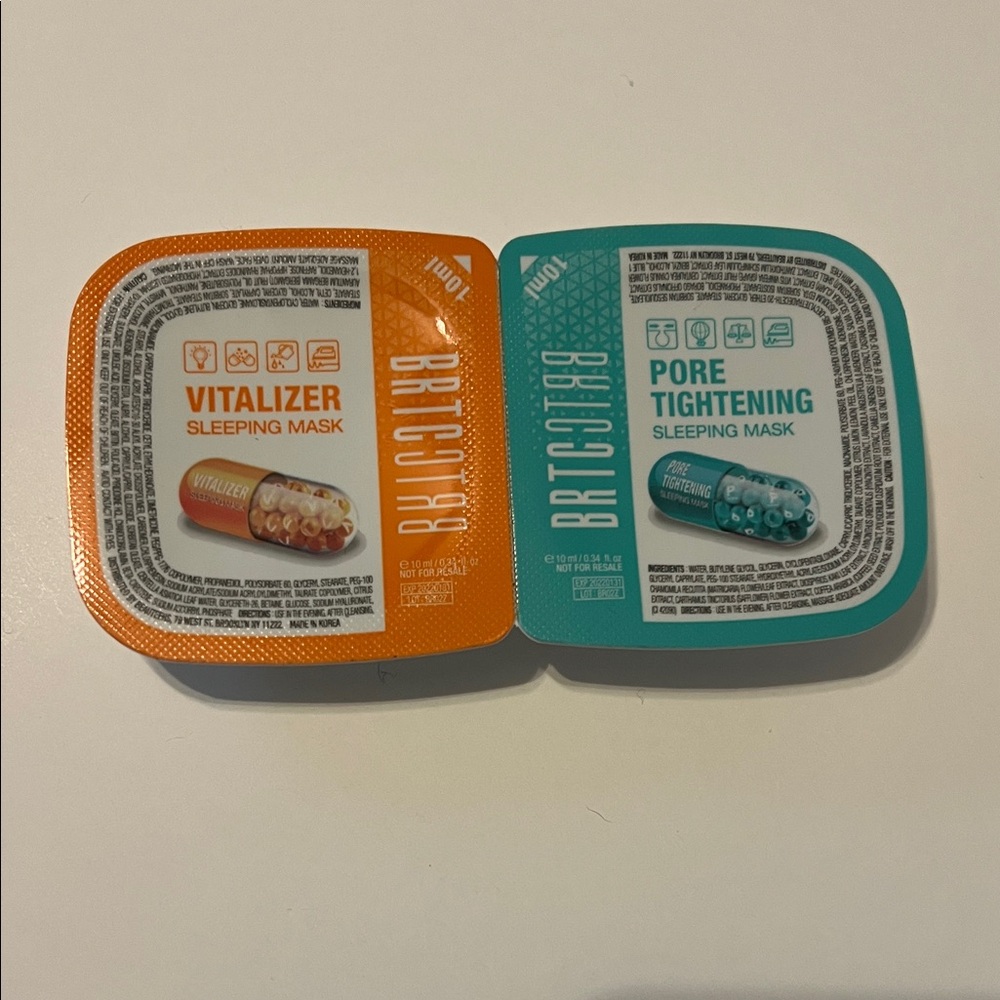 BRTC K-Beauty Sleeping Mask Duo - Vitalizer & Pore Tightening (10ml each)